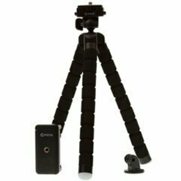 Swe-Tech 3C Comzon Flexible Foam Grip Mini Tripod for Phones, GoPro Video, DSL Cameras, & more - Black FWTC2004